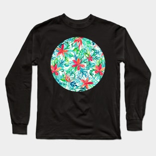 Paradise Floral - a watercolor pattern Long Sleeve T-Shirt